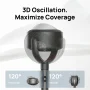Dreo - Standing Fan, 120°+120° Smart Oscillating Floor Fans, 85 ft Fan For Bedroom, DC Motor Quiet Fans, adjustable height - Gray - Image 3