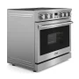 Thor Kitchen - 36 in. Wide 5 Elements 6.0 Cu. Ft. Freestanding Electric Convection Range - Silver - Image 3