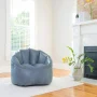 Big Joe Joey Large Bean Bag Chair in Basalt Blue, All Ages, with On-The-Go Handle - Image 6