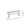 Jamestown White Wash Dining Bench - Image 3