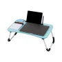 Mind Reader Foldable Bed Tray, Lap Desk with Fold-Up Legs, Freestanding Portable Table for Laptop, Tablet, Reading, Blue - Image 4