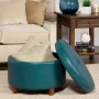 HomePop Large Leatherette Storage Ottoman, Multiple Colors - Image 3