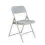 Grey Plastic Seat Stackable Outdoor Safe Folding Chair (Set of 4) - Image 1