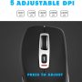 Wireless Mouse 2.4G Noise-Free Cordless Mouse 5 Adjustable DPI (up to 2400) 6 Buttons Portable Computer Silent Mouse with USB Nano Receiver, Suitable for Laptops Computers Macs Laptops (Black) - Image 2