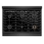ZLINE - 36 in. Wide 6 Burner 5.2 cu. ft. Freestanding Paramount Dual Fuel Range with Gas Cooktop in Black Satin Stainless Steel - Black Satin Stainless Steel - Image 4