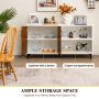 Modern Buffet Sideboard with 2 Doors and Open Compartments - Image 2