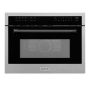 ZLINE - Autograph 24 in. 1.6 cu. ft. Built-in Convection Microwave Oven with Sensor Cooking in Satin Stainless w/ Black Accents - Satin Stainless Steel - Image 1