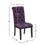 Roundhill Furniture Leviton Solid Wood Tufted Asons Dining Chair (Set of 2), Purple - Image 6