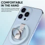 SaniMore Cell Phone Ring Holder Stand, 360 Degree Rotation Finger Ring Kickstand Ultra-Thin Magnetic Car Mount Cell Phone Back Grip Foldable Stand, Purple - Image 6