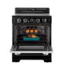 Unique Appliances - 30 in. Wide 5 Elements Classic Retro 3.9 Cu. Ft. Freestanding Electic Convection Range with Glass Top and Storage Drawer - Midnight Black - Image 3