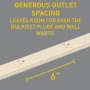 Wiremold Plugmold 40 in. 6-Outlet Electric Power Strip with Circuit Breaker, Ivory, 6 ft. Cord - Image 4