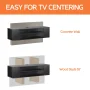 Yellow Light Floating TV Stand with Adjustable Shelves for Living Room Bedroom, Black, 39.4 inch - Image 3