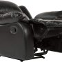 Divano Roma Furniture REC01-BLACK Furniture Bonded Leather Recliner Chair - Overstuffed, Black - Image 3