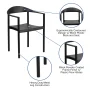 Cafe Chair, Stackable, Plastic, Black RUT-418-BK-GG - Image 5
