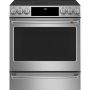 Café - 30 in. Wide 5 Elements 5.7 Cu. Ft. Slide-In Electric Convection Range, Customizable - Stainless Steel - Image 1