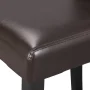 ZENY 4 Pieces Simple Style Parson Chair Urban Leather Dining Seats, Brown - Image 2