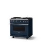 Viking - 36 in. Wide Pro 5 Series 5.1 Cu. Ft. Freestanding Sealed 4 Burner LP Gas Convection Range w. Griddle - Slate Blue - Slate Blue - Image 2