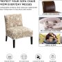 Eco-Ancheng Armless Chair Slipcover Washable Armless Chair Covers Removable Slipcover for Armless Chair Non-Slip Sofa Couch Covers Furniture Protector for Dining Living Room Armless Accent Chair - Image 5