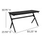 Flash Furniture 55" x 24" Extra Large Gaming Desk with Headphone Hook and Cup Holder - Free Mouse Pad - Image 6