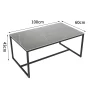 Modern Marble and Metal Frame Open Rectangle Coffee Accent Table Living Room End Table - Black - Image 6
