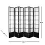 7 ft. Black 6-Panel Room Divider - Image 2