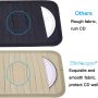 Car CD Case Holder, Wisdompro Vehicle Sun Visor Organizer for Cars with 12 DVD Storage Sleeves, 1 Mesh Pocket, 1 Pen Holder and Elastic Strap, Khaki - Image 3