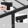 Yaheetech Twin Size Metal Bed Frame with Curved Design Headboard and Footboard, Black - Image 4