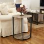 Household Essentials Wooden Side End Table with Storage Shelf | Ashwood - Image 3