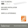 Selectives 13.8 in. D x 48 in. W x 0.6 in H White Laminate Top Shelf Kit with Brackets - Image 2