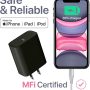 iPhone 12 Fast Charger (Apple MFI Certificate) for iPhone 11 Pro, 11 Pro Max – Boxgear 18W PD Power Adapter [10 Feet Braided Nylon] USB-C to Lightning Cable, iPhone Xs XS Max XR X, Syncing and Charge - Image 2