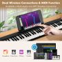 61-Key Folding Piano Keyboard with Full Size Keys and Music Stand - Image 5