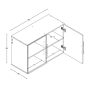 HangUps Collection Wood 2-Shelf Wall Mounted Garage Cabinet in White (36 in W x 24 in H x 16 in D) - Image 4