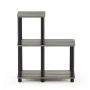 Furinno 18.9 W x 9.4 D x 19.5 H 3-Shelf Decorative Shelf, French Oak Gray and Black - Image 4