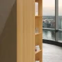 Hodedah 4-Shelf Wood Bookcase, Brown - Image 3