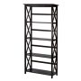 Montego Black Open Bookcase - 63 in. Espresso Wood 5-shelf Etagere Bookcase with Open Storage - Image 1
