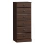 Astrid Espresso 6-Drawer Dresser 20 in. Chest of Drawers, Dresser for Bedroom, Espresso Dresser for Clothes Storage, Organizer - Image 1