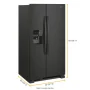Whirlpool - 36 in. Wide 25 cu. ft. Side-by-Side Refrigerator - Black - Image 4
