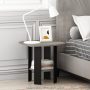 Furinno Simple Design End/Side Table, French Oak Grey, Set of 2 - Image 1