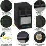 2 Black Heavy Weight Waterproof UV Protection Speaker Covers for C-Bracket Mounted Outdoor Speakers - NOT for Powered Speakers! - Image 2