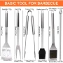 21 Pieces Complete Grill Accessories Kit, Very Best Grill Gift on Birthday Wedding - Professional BBQ Accessories Set for Outdoor Camping Grilling - Image 2