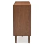 Baxton Studio Harlow Mid-century Modern Scandinavian Style White and Walnut Wood 6-drawer Storage Dresser - Image 4