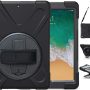 iPad Air Case 1st Generation 2013, TSQ iPad Air 1 Case Heavy Duty Shockproof | Hard Rugged Protective Cover w/Rotating Stand Handle Hand Shoulder Strap for iPad Air 9.7 Inch A1474/A1475/A1476 | Black - Image 2