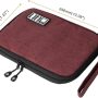 Travel Cable Organizer Bag Waterproof Portable Electronic Accessories Organizer for USB Cable Cord Phone Charger Headset Wire SD Card with 5pcs Cable Ties(Red) - Image 5