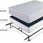Nestl Adjustable Bed Frame - Universal Full/Queen/King, W Center Support, 5.25” H Under Bed Frame, Black - Image 6
