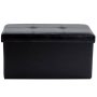 Black Storage Ottoman - Image 2