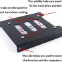 HDD SSD Mounting Bracket 2.5 to 3.5 Adapter Hard Drive Holder (Single Drive, 2 Pack + Blue SATA III Cables) - Image 4