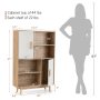 White Sideboard Storage Cabinet with Door Shelf - Image 4