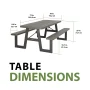 Lifetime 6-Foot W-Frame Polyethylene Folding Picnic Table, Brown (60233) - Image 5