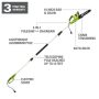 Greenworks 10 inch Corded Electric Pole Saw and Chainsaw (2-in-1) Max Reach 12Ft - Image 2