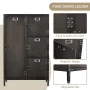 55 in. Height Steel Storage Cabinet with Lockable Doors, Metal Storage Locker Employees Locker with 4 Doors, for Gym - Image 5